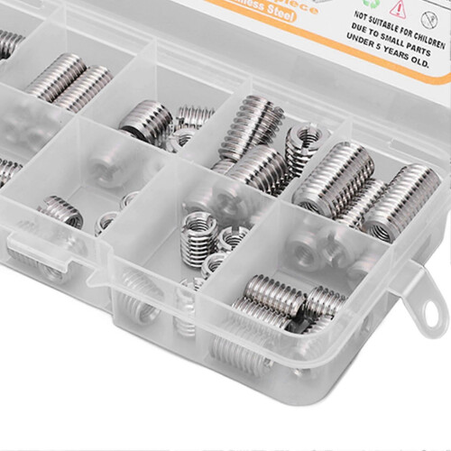 (As show, One size) 50Pcs Threaded Inserts Thread Conversion Repair Insert Nut Extension Tool M5x0.8 2