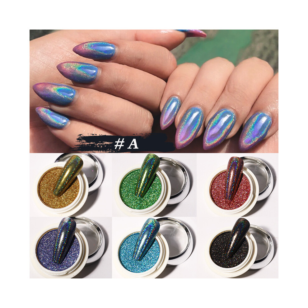 Poudre métallique pour ongles French manucure, effet miroir doré, effet miroir argenté, effet miroir ...