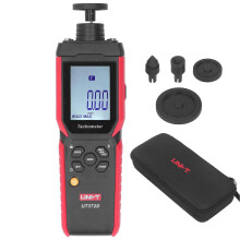 (As show, One size) Digital Tachometer Non Contact and Contact Revolution Frequency Meter Handheld RPM Gauge UT372D