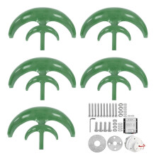 (As show, One size) Double Layer Wind Turbines Kit Wind Power Generator 5Blade Green Lantern Type 1200W24V