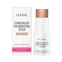 Ouhoe Wheatcolor Concealer Stick Moisturizes Light, Oil Control And Blemishes Portable Foundation Stick