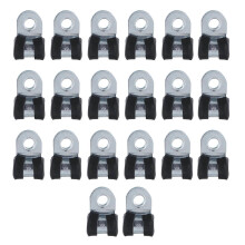 (As show, One size) 304 Stainless Steel Cable Clamps Sturdy Corrosion Resistant Reusable R Type Hoop Pipe Clamp6mm