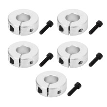 (As show, One size) 5Pcs Shaft Collar 2/3in Bore Diameter Clamping Aluminium Alloy Power Transmission Products