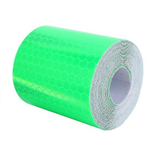 (As show, One size) Fluorescence Pure Safety Reflective Car Wall Sticker Warning Tape Roll 300cm