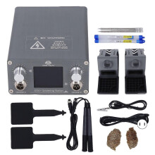 (As show, One size) Smart Soldering Station Dual Channel LCD Display Constant Temperature Soldering Station AC110240V US Plug