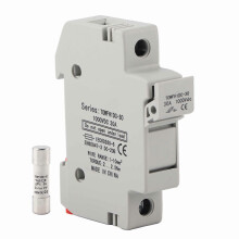(As show, One size) Fuse Holder Base DIN Rail Mount Power Distribution Control Equipment TOWFH1DC 1000VDC 1P3A