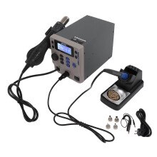(As show, One size) Hot Air Rework Station 2 in 1 SMT Patch Process Intelligent Temperature Control Soldering Station