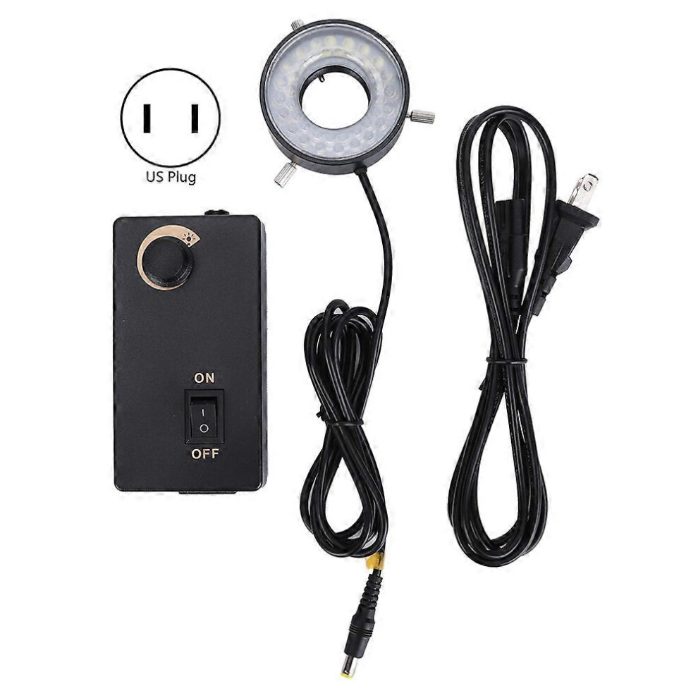 (As show, One size) LED Brightness Adjustable Light Source Ring Light for Video Microscopes Optical InstrumentUS Plug 100-240V-image-OPC-PHH9KHV-NEW