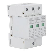 (As show, One size) 3P Surge Protective Device Flame Retardant PC Material Voltage Protection Arrester Module 60KA 420V