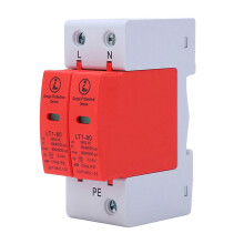 (As show, One size) DC Surge Protector 2P 40KA To 80KA House Voltage Surge Arrester Protective Device AC 385V