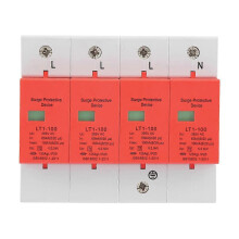 (As show, One size) 4P 60-100KA 420vAC House Surge Protective Low voltage Arrester Device