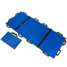 YZ Civière portable, souple et étanche, 12 poignées, pliable, pour secours d'urgence, pour hôpitaux, salles de sport, ambulances (bleu)