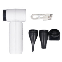 (As show, One size) Electric Air Duster Cordless Handheld Portable Mini PC Car Blower 80000RPM High Power with 3 Nozzles