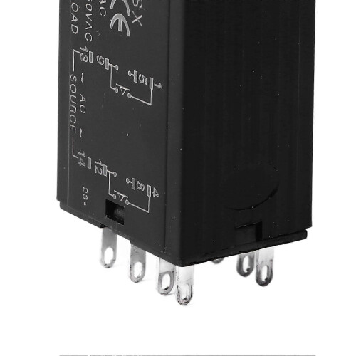 (As show, One size) AC220V Power On Time Relay with Digital Display High Accuracy Electronic Cycle Delay Controller 8 Pin Without Base 2