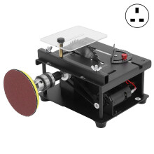(As show, One size) Table Saw Portable Electric Desktop Circular Saw Household DIY Cutting Tools 100W 100240VUK Plug