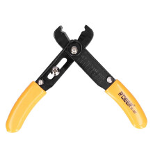 (As show, One size) Wire Stripper Cutter Mini Adjustable Handheld Cable Cutting Stripping Tool Yellow