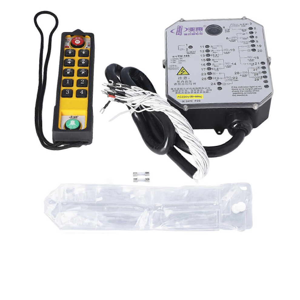 (As show, One size) Industrial Remote Control 12 Buttons LED Indicator Crane Controller Hoist Accessories 800MHz 220V-image-OPC-PHH9PFX-NEW