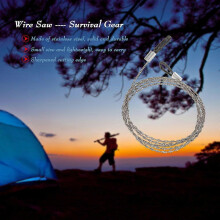 (As show, One size) Wire Saw Camping Hiking Survival Saw Outdoor Survival Tool Kit Survival Gear