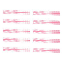 (As show, One size) 10Pcs Spiral Binding Coil 130 Sheet Capacity Spine Comb 30 Holes 16mm Diameter Set Kit Pink