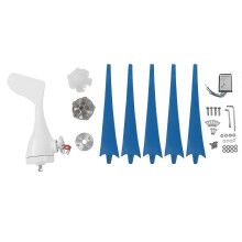 (As show, One size) Wind Turbine Generator 400W 5 Blades 3 Phase AC Permanent Magnet High Efficiency Wind Energy Generator DC24V
