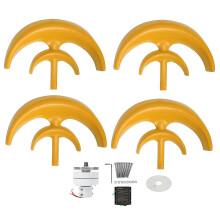 (As show, One size) Wind Turbine 4 Blade Lantern Vertical Axes DoubleLayer Power Generator Assembly Parts 800W(48V )