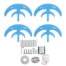 (As show, One size) Wind Turbine 4 Blade Lantern Type Double Layer Wind Power Generator Assembly Parts 1200W12V