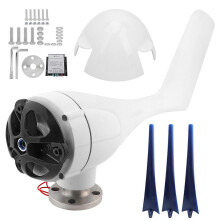 (As show, One size) 1200W Small Wind Generator Turbines Kit 3 Blades Power Parts for Marine Home ChargingBlue 12V