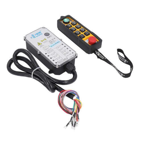 (As show, One size) Industrial Crane Remote Control Single Handle Electric Lifting Controller with Emergency Stop 6 Direction Buttons DC24V 1
