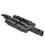 (As show, One size) 2 Pcs 4-Way Solar Cable Adapter 1 to 3 T Type Solar Panel Cable Adaption Connector 2