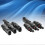 (As show, One size) 2 Pcs 4-Way Solar Cable Adapter 1 to 3 T Type Solar Panel Cable Adaption Connector 4