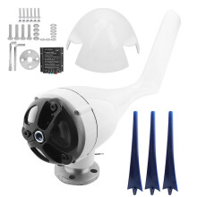 (As show, One size) 400W Wind Turbines Generator Kit 3 Blade Aerogenerator with Controller Accessory Blue 48V