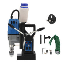 (As show, One size) Electric Magnetic Drill Handheld MD40 Drilling Tapping Tool Adjustable 100-720RPM 1100WAU Plug 220V
