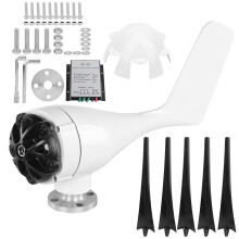 (As show, One size) 300W Wind Turbines Generator 5 Blades 12m/s Low Noise Power Supply for Homes IndustrialBlack 12V
