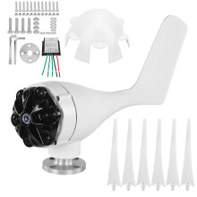 (As show, One size) Wind Turbines Kit Generator 6 Blades Small Power Supply for Mobile Room Boats Cabin 400W12V