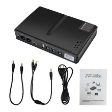 (As show, One size) UPS Power Supply 10400mAh 36W USB 5V DC 5V 9V 12V POE 15V 24V 6 Outlets Backup Power Supply for Camera Router US Plug