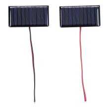 (As show, One size) 2Pcs Solar Panel Module Polysilicon Micro Mini Glue Power Solar Cells 68x36mm 0.3W 5V