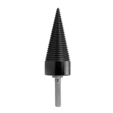 (As show, One size) Wood Splitter Drill Bit Firewood Log Splitter Drill Bit Heavy Duty Drill Screw Cone Driver 42mm with 3 Removable Shanks (Round, Square, Hex)