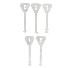 (As show, One size) 5PCS Master Keys Stainless Steel Replacement Skeleton Lock Key Set Multiple Shapes Lock Picking Emergency Tool