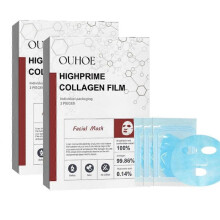 6pcs OUHOE Hydrolyzed Collagen Protein Film Gel Facial Mask Paper Anti Wrinkle Moisturizing Soluble Face Filler Firming Skin Care