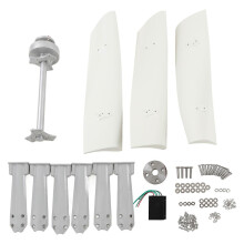 (As show, One size) Wind Power Turbine Generator Kit 600W Vertical Magnetic Levitation Portable Home Use White with MPPT Controller 12V