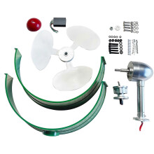 (As show, One size) 500W Wind Turbine Kit Horizontal Axes Wind Power Generator Assembly Set 360 Degree Adjustment Direction 24V