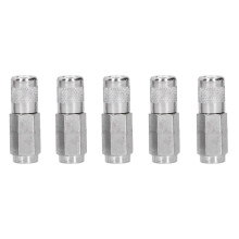 (As show, One size) 5Pcs Grease Gun Coupler Tightly Bite Durable WearResistant Grease Gun Flat Nozzle for Equipment Maintenance