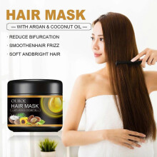 (1 Box) 50g OUHOE Hair Mask Argan & Coconut Oil Blend for Shine and Soft Ends