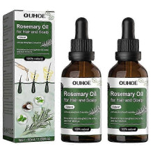 (2pcs) 1/2/3Pcs Rosemary Oil For Hair And Scalp-hair Oil For Hair Loss To Stimulate Hair Growth With Castor Oil 50 Ml~A