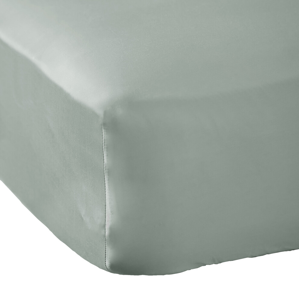 Drap housse 160x200 cm Bambou Eucalyptus