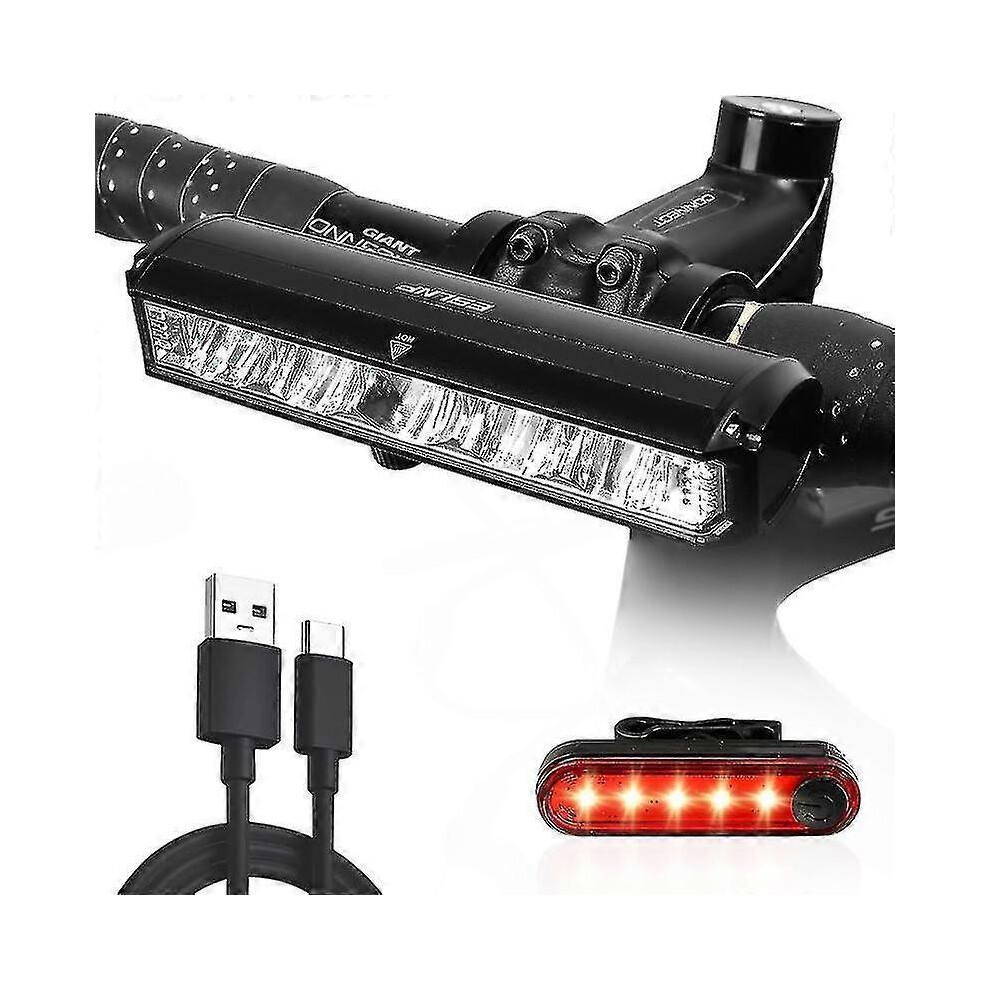 2600 Lumen Mountain Bicycle Lights Front and Back Rechargeable Led Bike Light Set