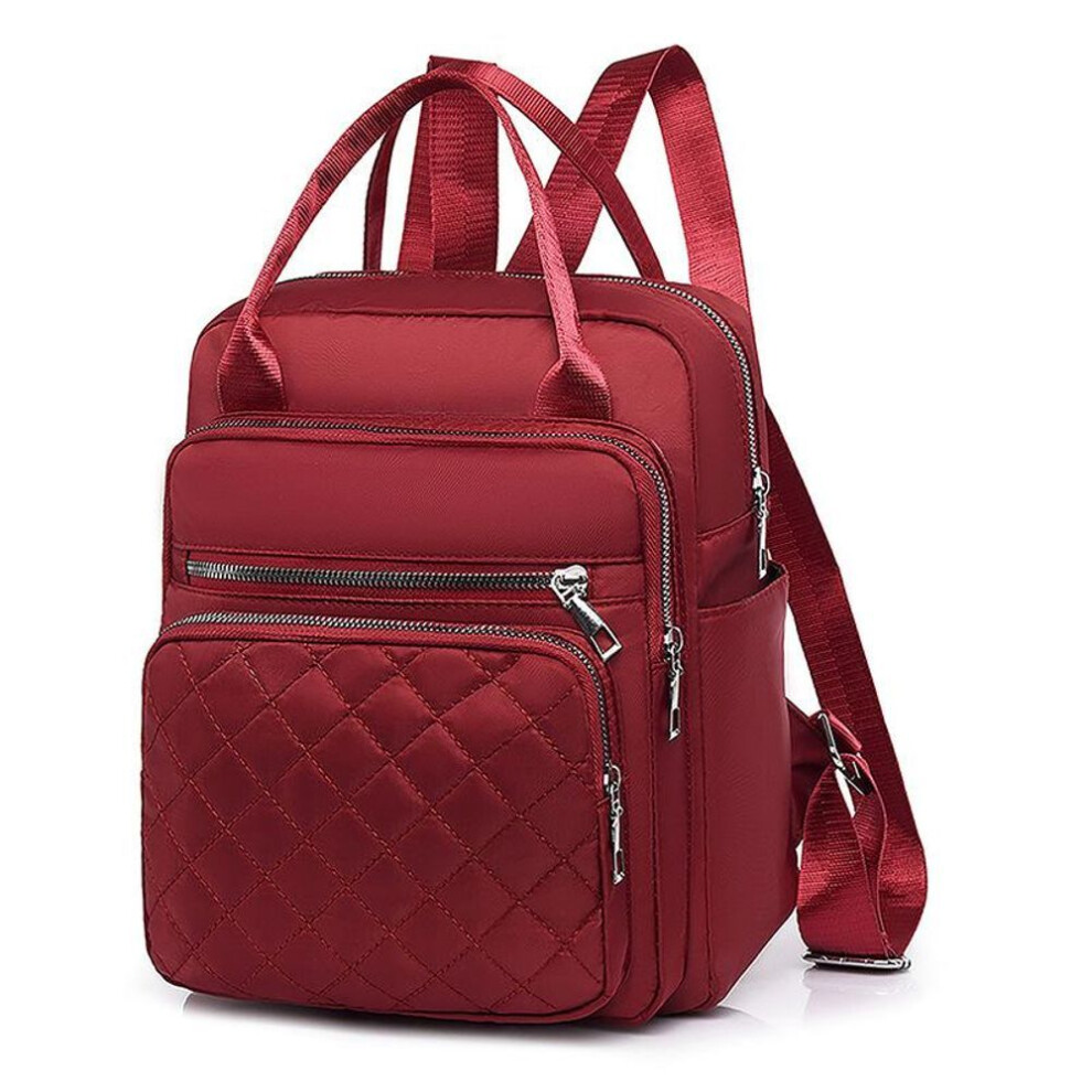 (red, 24x10x30cm) Yogodlns Waterproof Oxford Women Backpack Female Travel Shoulder Bag Schoolbag for Teenage Girls Solid Color Bookbag Mochila Bookbag