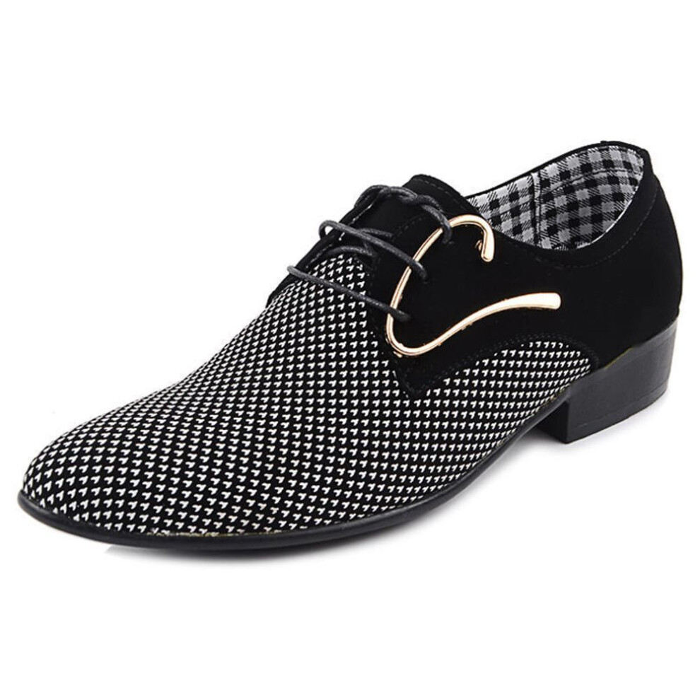 (white, 47) Plus Size Men&apos;s Casual Shoes Pointed British Spring and Autumn Low Flats Breathable Men&apos;s Shoes Men&apos;s casual leather shoes