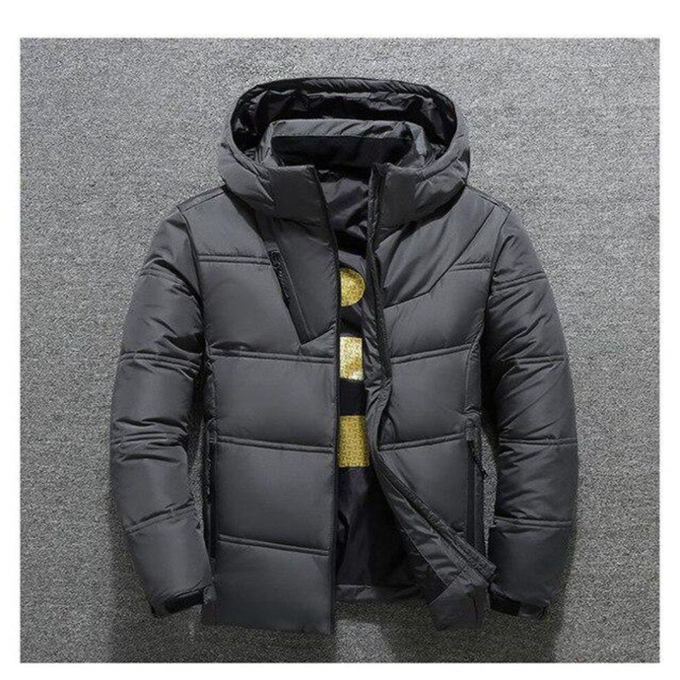 (dark grey, 3XL) Winter Jacket Mens Quality Thermal Thick Coat Snow Red Black Parka Male Warm Outwear Fashion - White Duck Down Jacket Men
