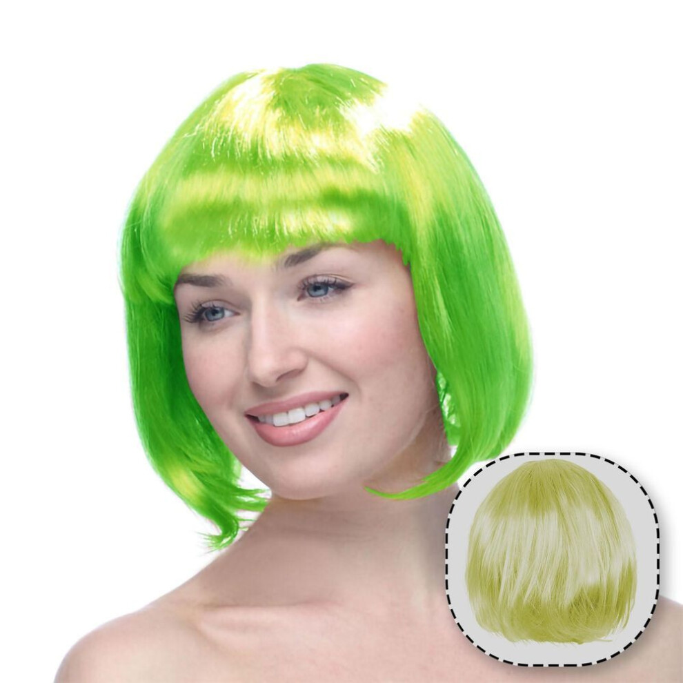 (green, One Size) Wig Cabaret Charleston Wig Carnival and Party Charleston Wig